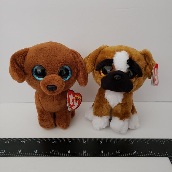 Ty  Boo / Ty beanie babies / Stuffed Animals Games Other - Ty Beanie Boo Brown Doggie Crew Dougie & Brutus (6 Inch)